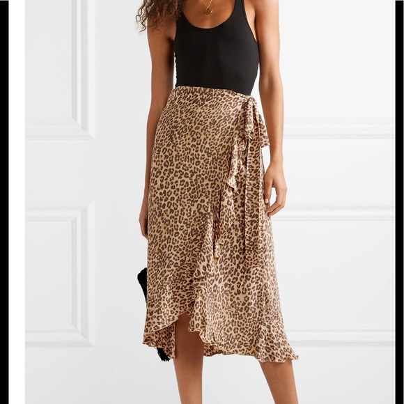 Faithfull the Brand Dresses & Skirts - Faithful the brand Celeste wrap skirt leopard